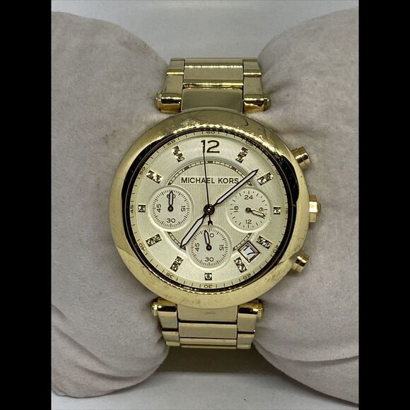 Michael Kors Parker MK5701 Women's Gold Stainless Steel Analog Dial Watch MP891 - Picture 1 of 12